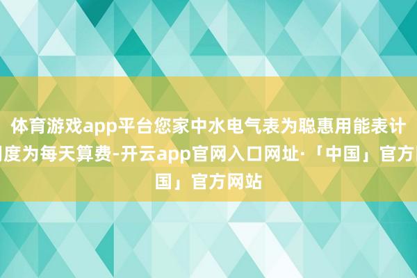 体育游戏app平台您家中水电气表为聪惠用能表计（用度为每天算费-开云app官网入口网址·「中国」官方网站