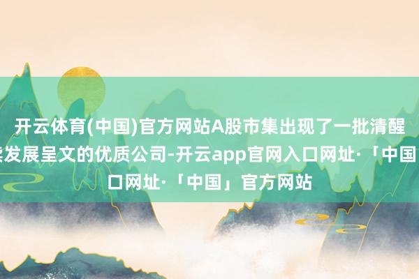 开云体育(中国)官方网站A股市集出现了一批清醒线路可抓续发展呈文的优质公司-开云app官网入口网址·「中国」官方网站